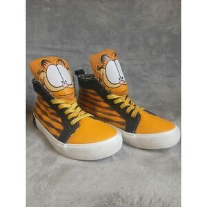 Ground Up Garfield Orange Tiger Stripe High Top Sneakers MNNK44GU002 Mens 7 READ